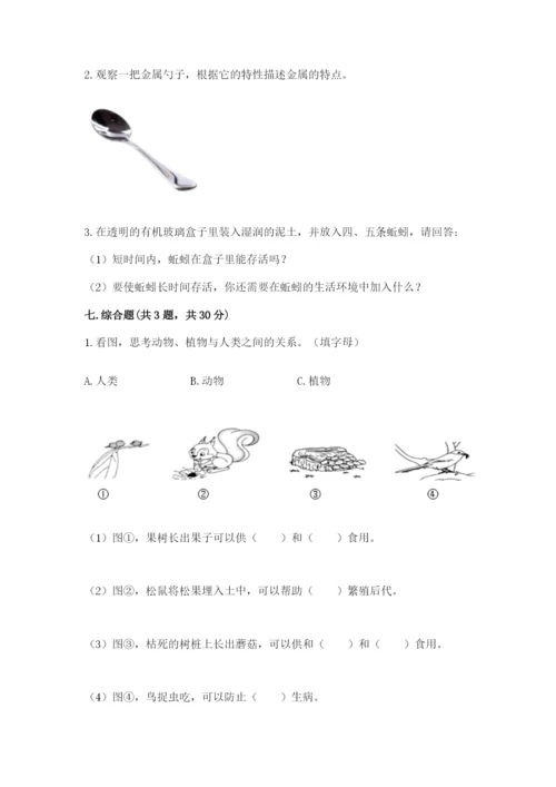 教科版小学二年级上册科学期末测试卷含完整答案【历年真题】.docx