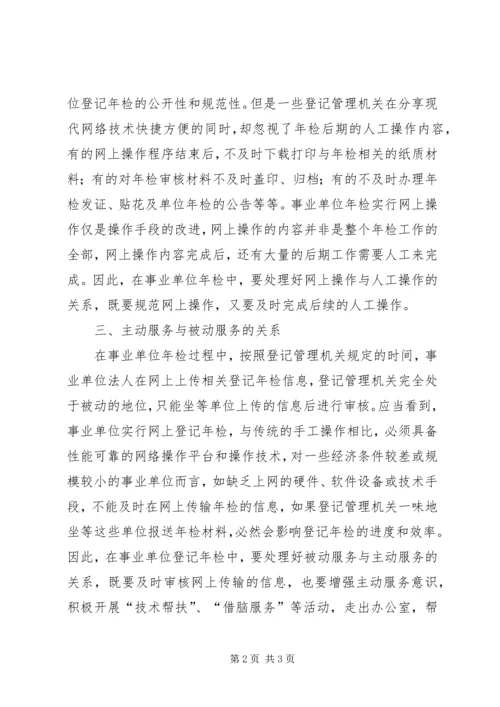 事业年检登记调研报告.docx