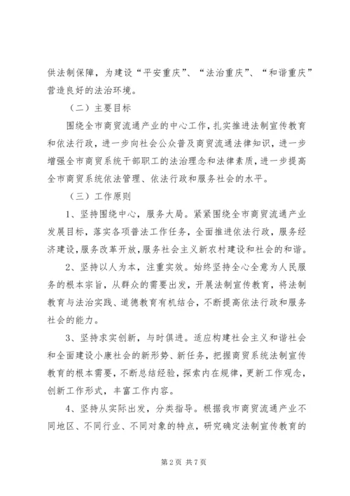 关于全市商贸系统“五五”普法工作的指导意见.docx