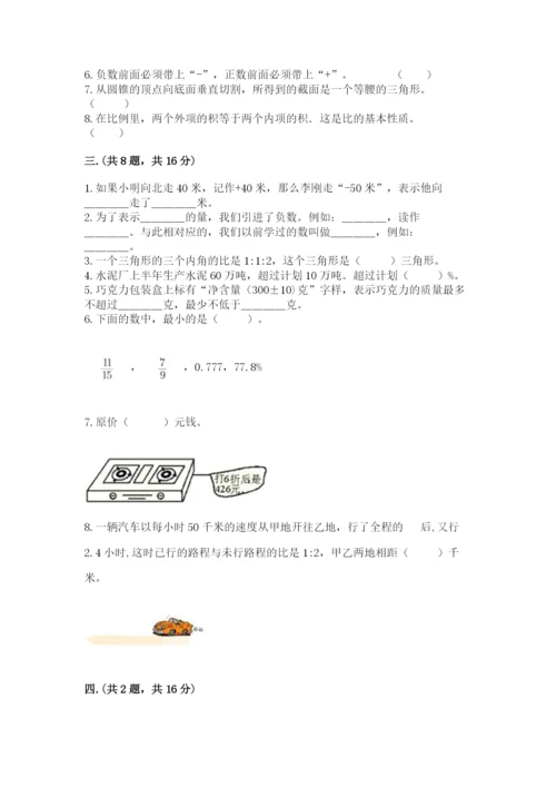 洛阳市小学数学小升初试卷带答案（考试直接用）.docx