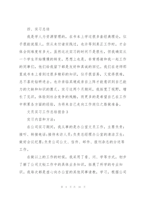 文员实习工作总结报告8篇.docx