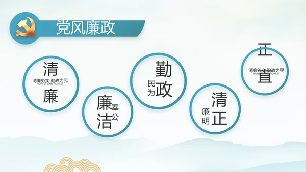 党建党风廉政学习教育动态PPT模板