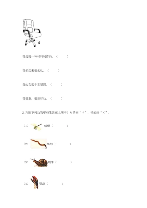 教科版二年级上册科学期末测试卷精品【网校专用】.docx