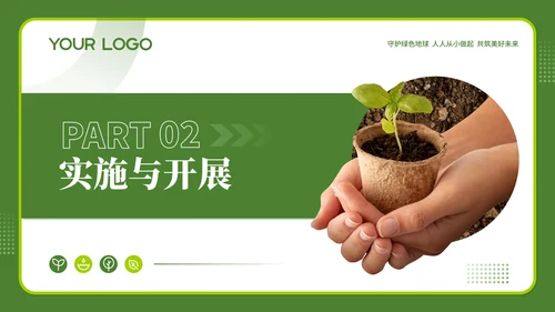 绿色商务风学校教师的环保科普讲座