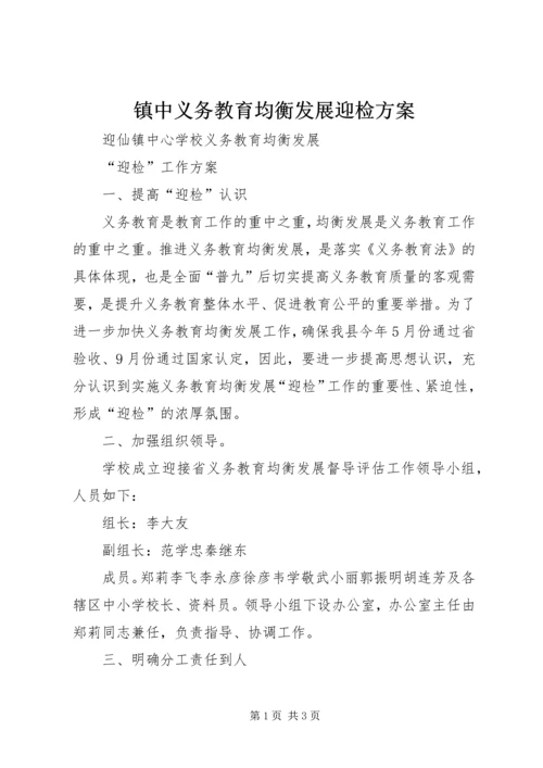 镇中义务教育均衡发展迎检方案 (3).docx