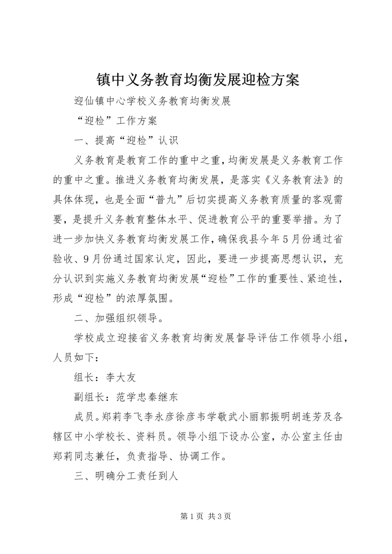 镇中义务教育均衡发展迎检方案 (3).docx