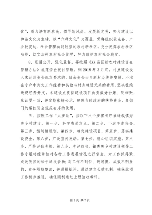 乡镇某年度秀美乡村建设工作实施方案.docx