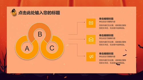 砖红色万圣节PPT模板