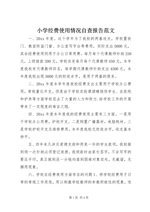 小学经费使用情况自查报告范文.docx