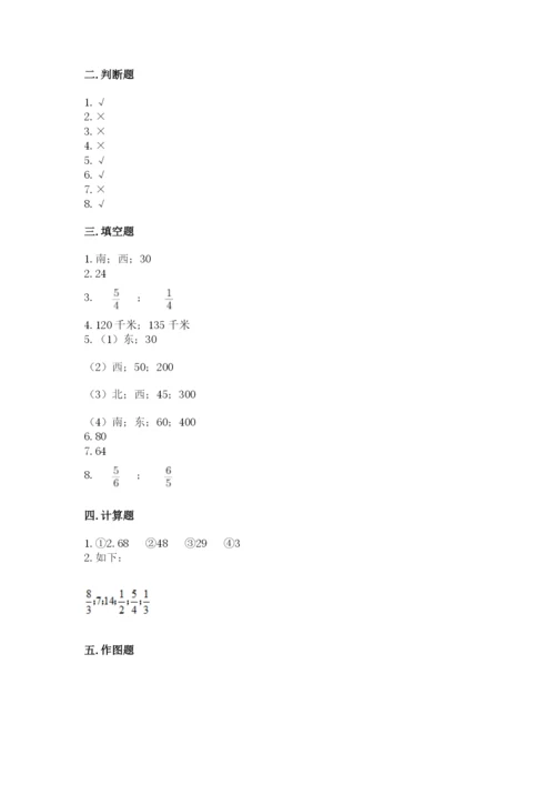 人教版六年级上册数学期中考试试卷附答案【综合卷】.docx