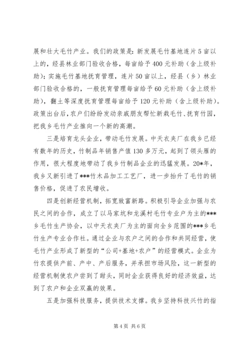 县毛竹产业开发会的发言.docx