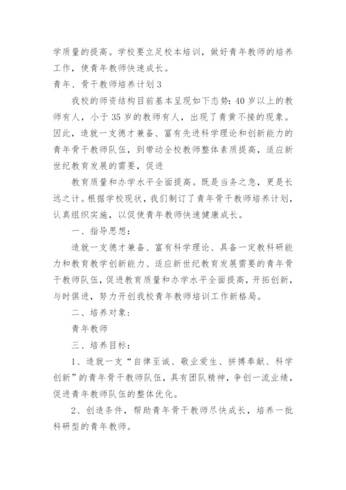 青年、骨干教师培养计划.docx
