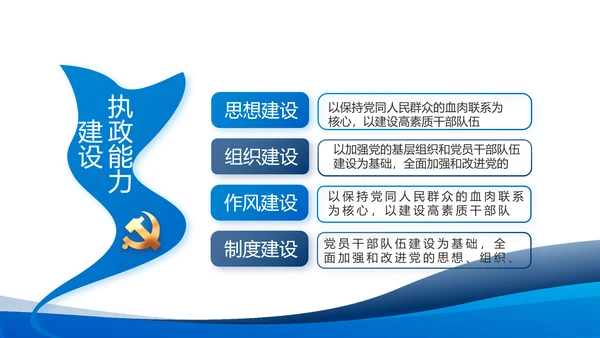 蓝色大气党建党支部年终工作总结PPT