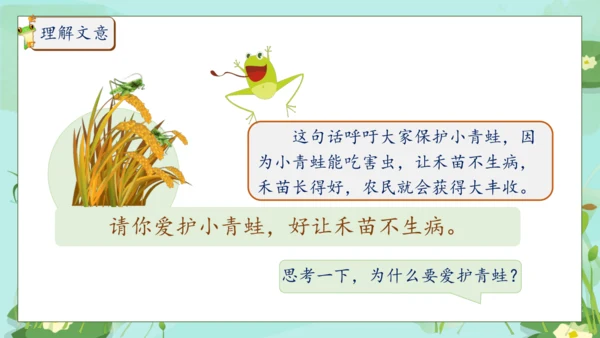 【核心素养】部编版语文一年级下册-识字3. 小青蛙 第2课时（课件）