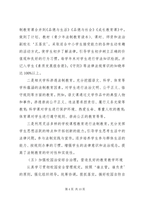 小学七五普法自查汇报.docx