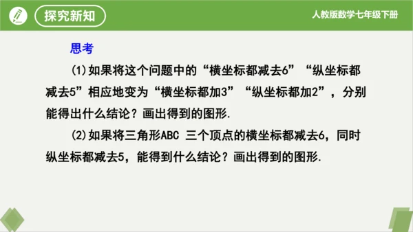 7.2.2用坐标表示平移（同步课件）-七年级数学下册同步精品课堂（人教版）