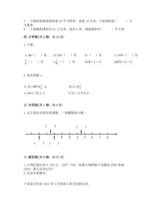 人教版数学六年级下册期末卷附答案（突破训练）.docx