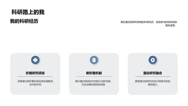 蛋白质研究述职报告PPT模板
