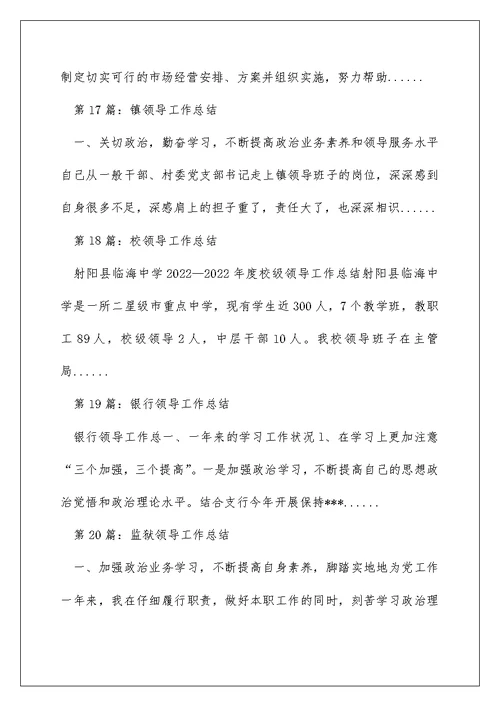 民营医院领导工作汇报总结（精选多篇）