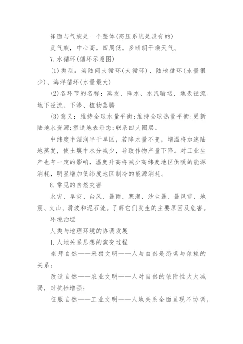 最新高中地理会考知识点总结.docx