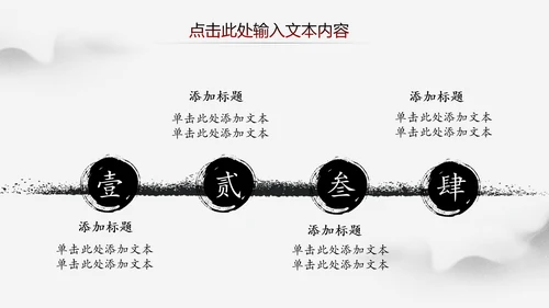 中国风水墨江南古镇PPT模板