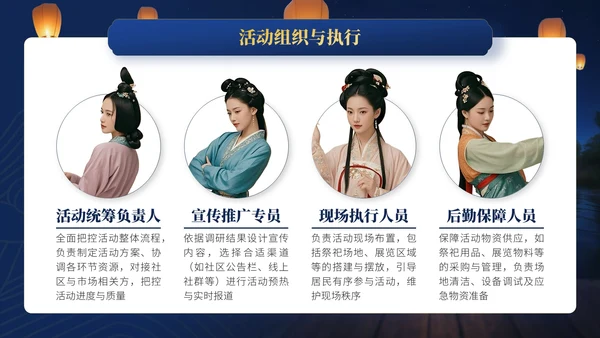 蓝金色中国风中元节文化文化宣传人员与活动策划者的指南PPT模板