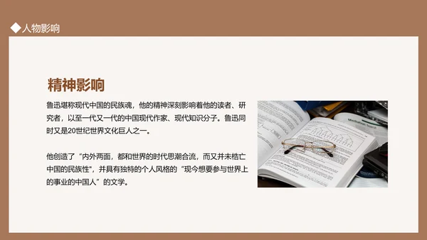 鲁迅先生PPT模板