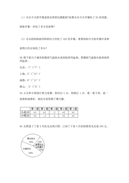 六年级小升初数学解决问题50道必考题.docx