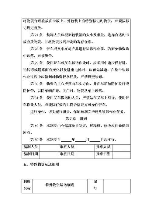 物资配送实施专题方案