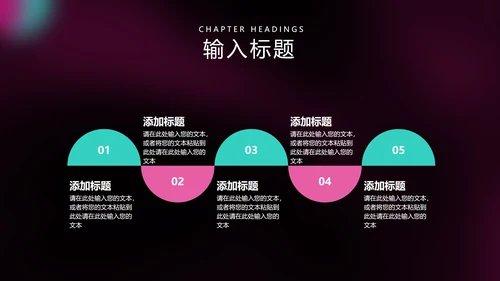 黑色扁平风圆形工作总结汇报PPT模板