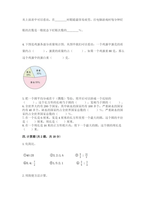 小学六年级上册数学期末测试卷附参考答案（黄金题型）.docx