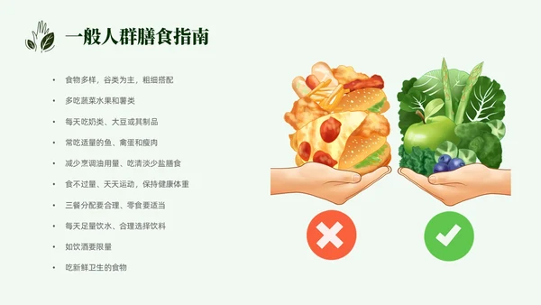 简约营养师培训实拍果蔬中国居民膳食指南PPT模板全民营养周