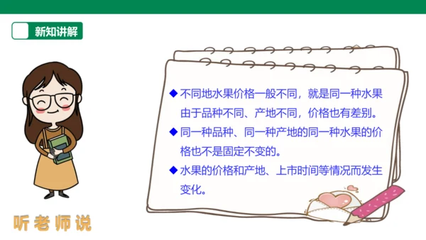 【人教版】《综合学习与实践》第12册   第12课 水果市场调查  课件