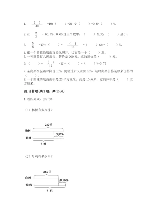 苏教版六年级下册数学期中测试卷含答案【名师推荐】.docx