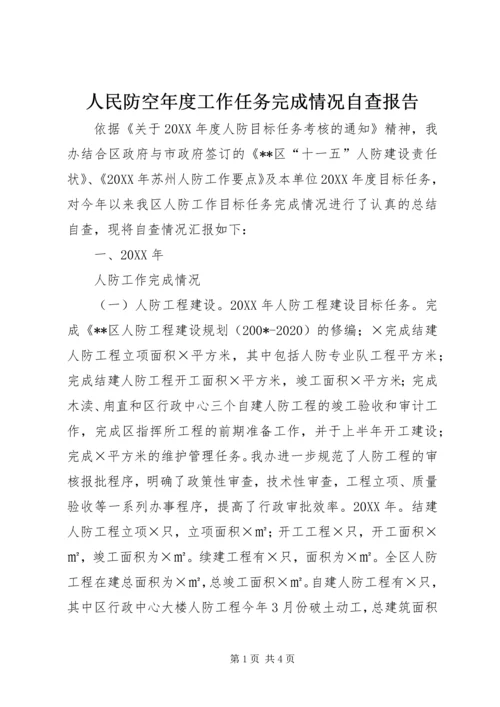 人民防空年度工作任务完成情况自查报告.docx