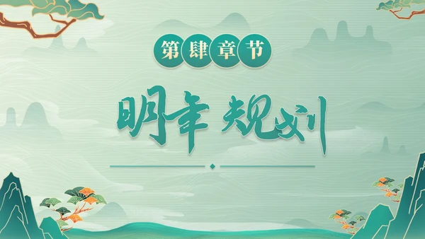 古风国画插画年终总结PPT模板