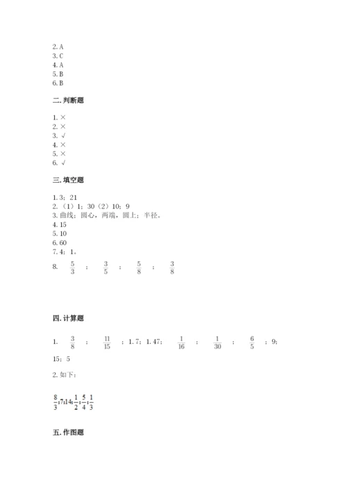 小学六年级数学上册期末考试卷附答案（研优卷）.docx