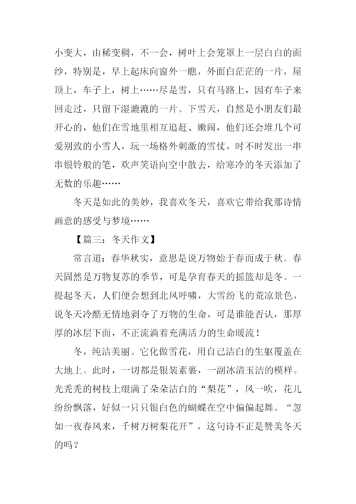 描写冬天的作文500字.docx