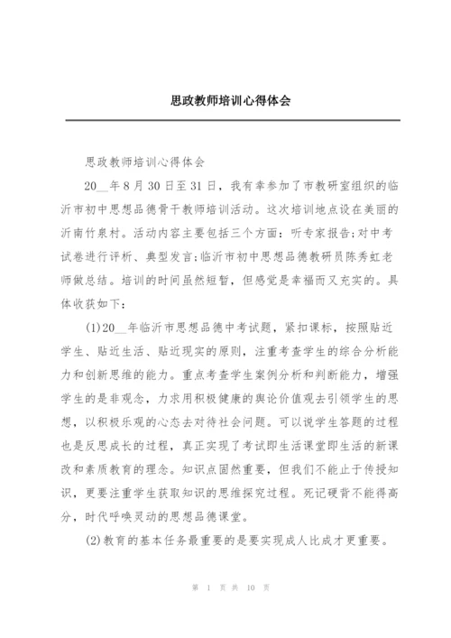 思政教师培训心得体会.docx
