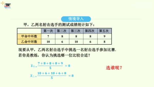 20.2数据的波动程度课件（共23张PPT） 2025年春人教版数学八年级下册