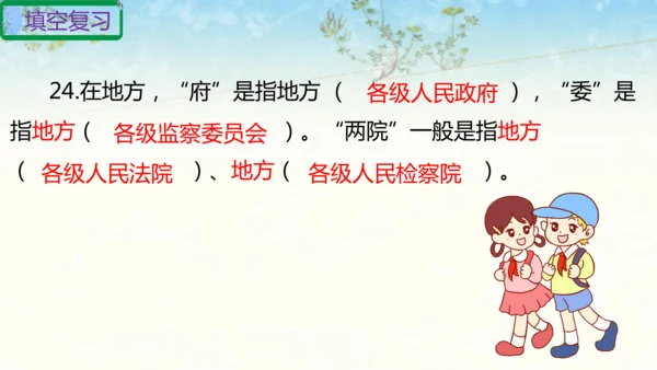 六年级上册道德与法治第三单元我们的国家机构复习课件
