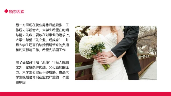 当代青年大学生婚恋意愿调查PPT模板