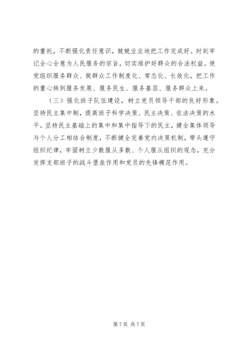 支行党支部委员会对照检查材料.docx