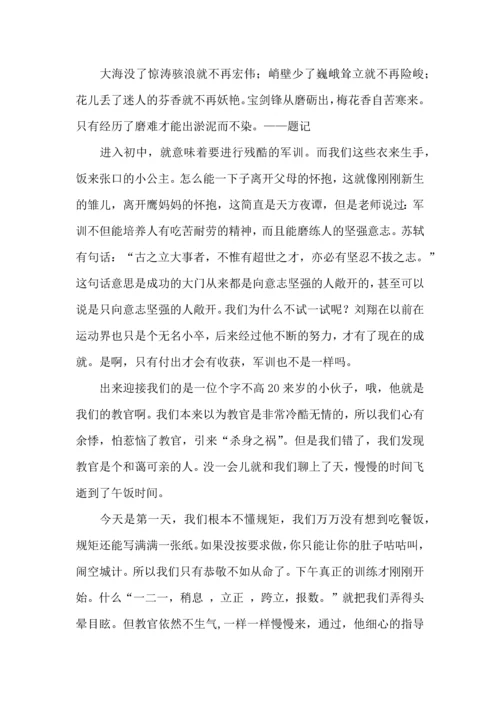 初中军训心得体会模板集合十篇（一）.docx