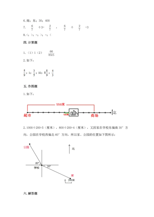 人教版六年级上册数学期中测试卷含答案（培优b卷）.docx