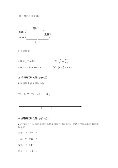 冀教版六年级下册数学期末测试卷（含答案）.docx