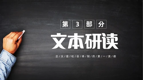 简约黑板风高中课件人应当坚持正义课件