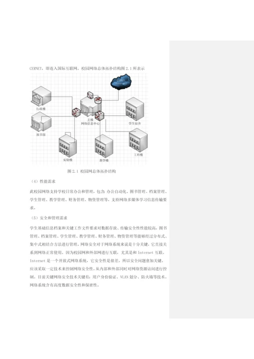 计算机网络专业课程设计校园网.docx