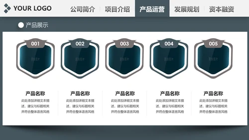 稳重内容详细简约大气商业计划书ppt模板