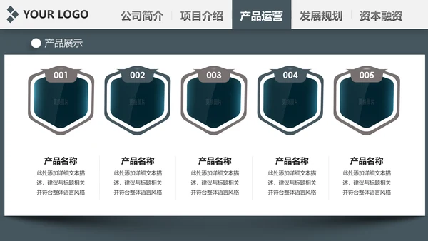 稳重内容详细简约大气商业计划书ppt模板